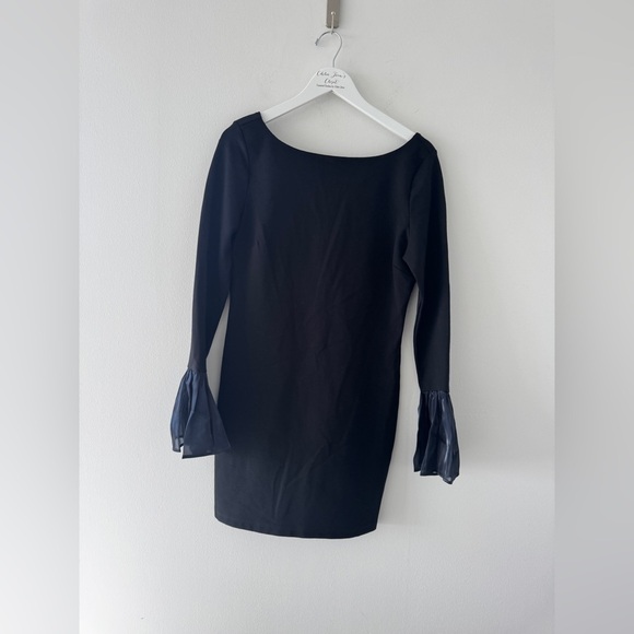 STAUD Hawthorne Dress in Black Navy L - Picture 5 of 7